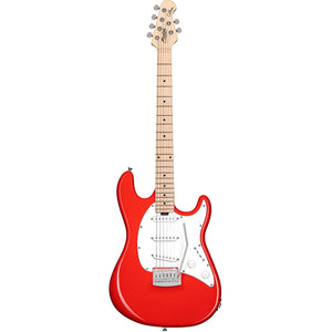 Sterling CT30SSS-FRD Cutlass Series SSS Electric Guitar, Fiesta Red