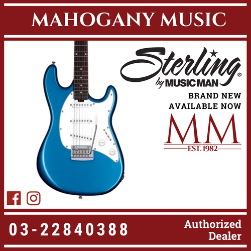 Sterling CT50SSS-TLB, Cutlass Series SSS Electric Guitar, Toluca Lake Blue