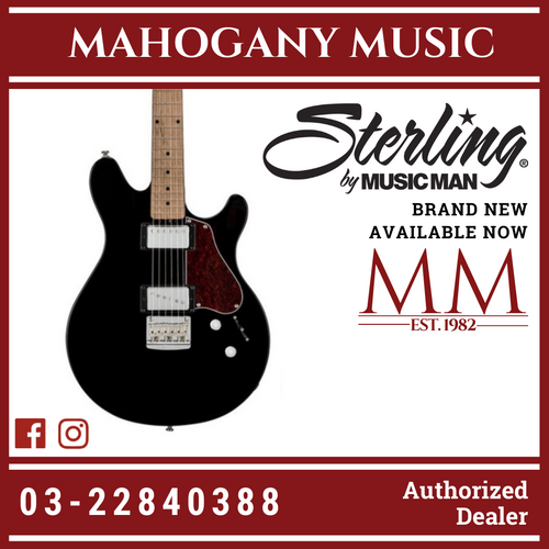 Sterling JV60-BK James Valentine Signature Electric Guitar, Black