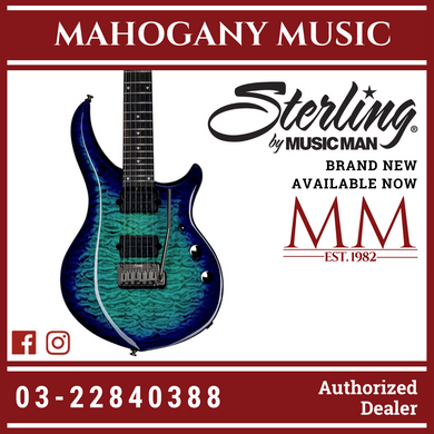 Sterling MAJ200XQM John Petrucci Majesty Electric Guitar, Cerulean Paradise