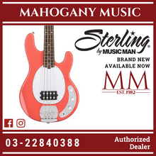 Sterling Ray4 4-String Electric Bass Guitar - Fiesta Red