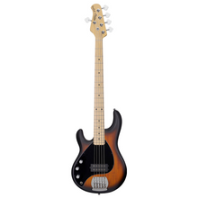 Sterling Ray5 5-String Left-Handed Electric Bass Guitar - Vintage Sunburst Satin