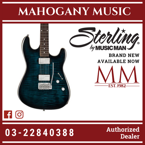 Sterling SABRE-DBB-R2 Deep Blue Burst Electric Guitar