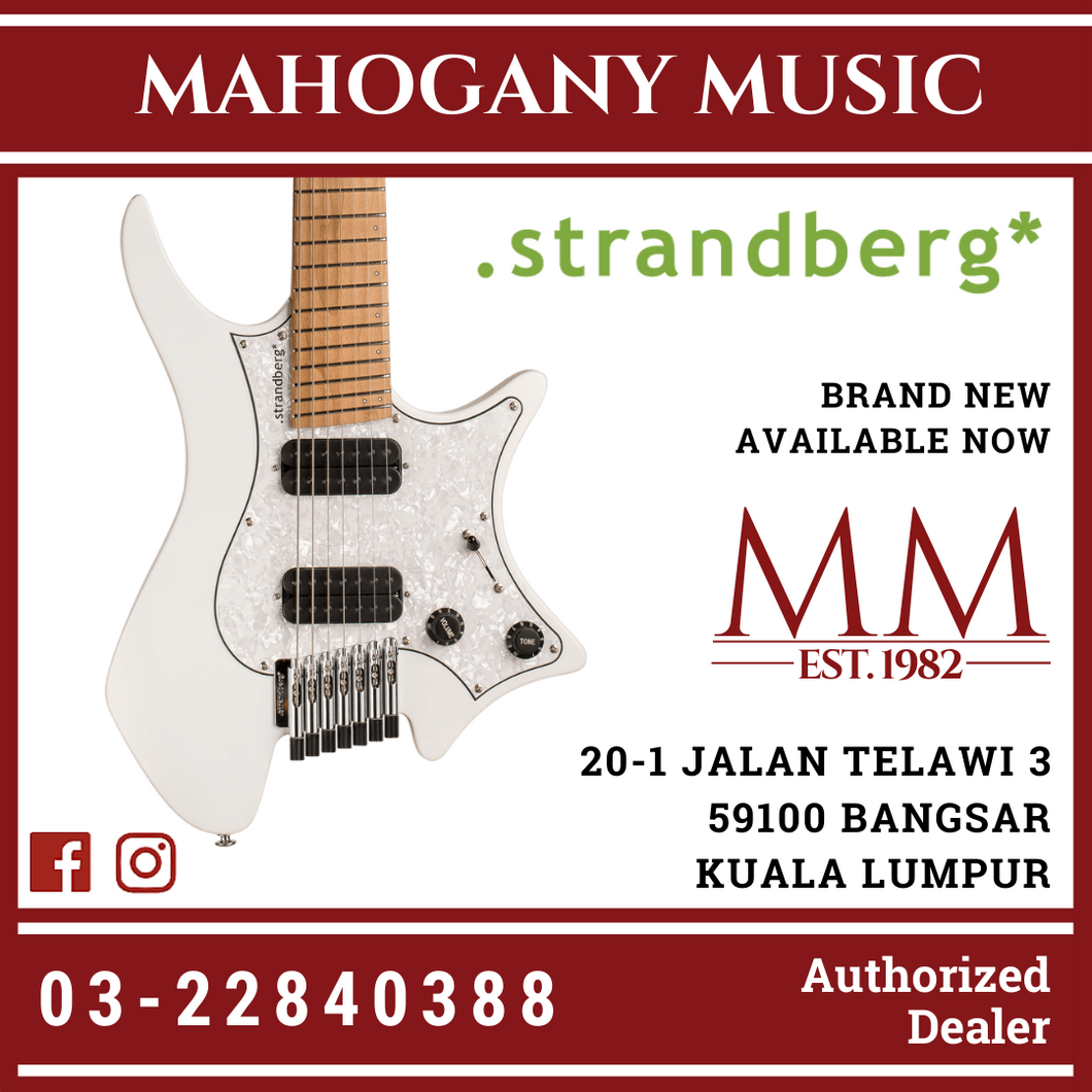 Strandberg Classic 7 String Ghost White Finish Electric Guitar