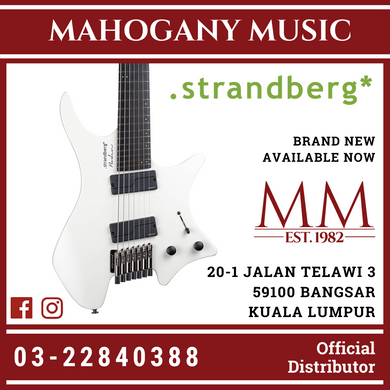 Strandberg Metal 7 String White Pearl Finish Electric Guitar