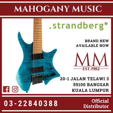 Strandberg Standard 7 String Maple Flame Blue Finish Electric Guitar