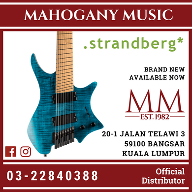 Strandberg Standard 8 String Maple Flame Blue Finish Electric Guitar