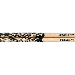 Tama O5A-F Rhythmic Fire Series 5A Japanese Oak Drumsticks, Natural