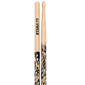 Tama O5A-F Rhythmic Fire Series 5A Japanese Oak Drumsticks, Natural