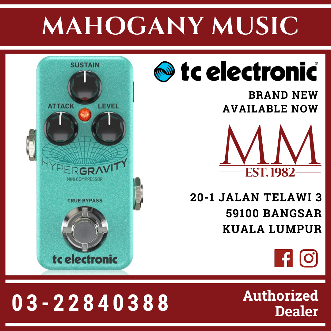 TC Electronic Hypergravity Mini Compressor Guitar Effects Pedal – Mahogany Music