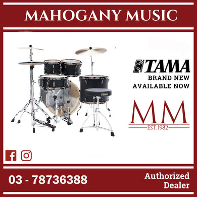 Tama IP52H6WBN-BOB Imperialstar Series 5-Piece Drum Set with Black Nickel Shell Hardware, Blacked Out Black