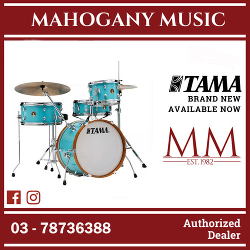 Tama LJK48H4-AQB Club-JAM Series 4-Piece Basic Kit Drum Set, Aqua Blue
