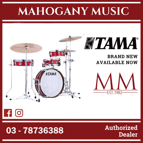 Tama LJK48P-BRM Club-Jam Pancake 4-Piece Shell Kit, Cymbals NOT included, Burnt Red Mist
