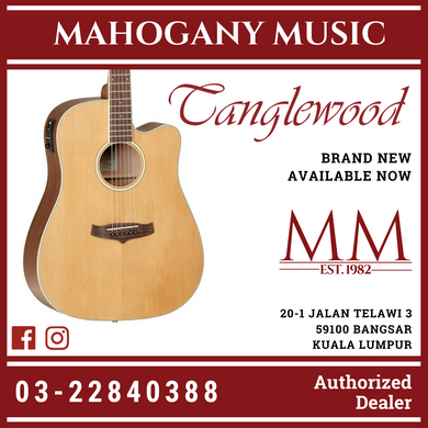 Tanglewood TW10 Dreadnought Solid Cedar Acoustic Guitar
