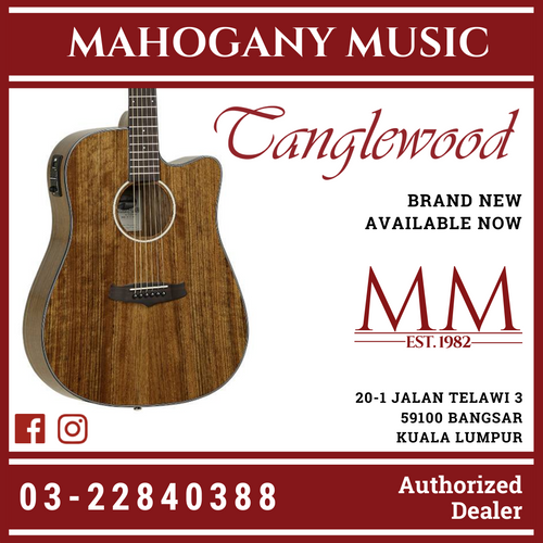 Tanglewood TW28CE-X-OV Dreadnought Ovangkol Acoustic Guitar