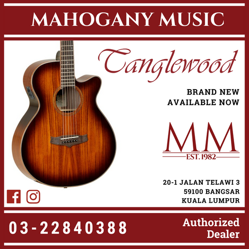 Tanglewood TW4KOA  Super Folk Solid Koa Acoustic Guitar
