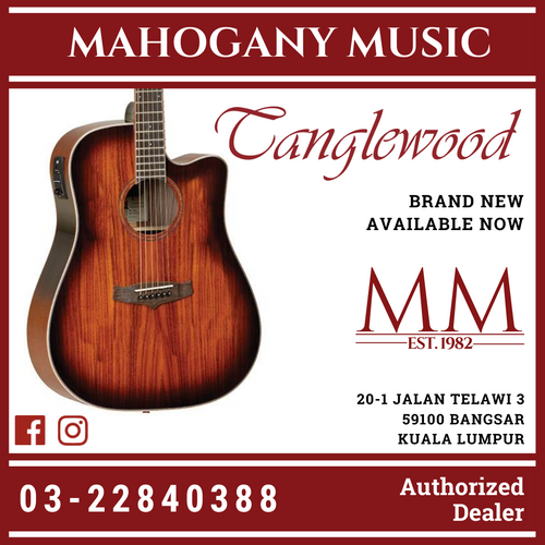 Tanglewood TW5-KOA Dreadnought Solid Koa Acoustic Guitar