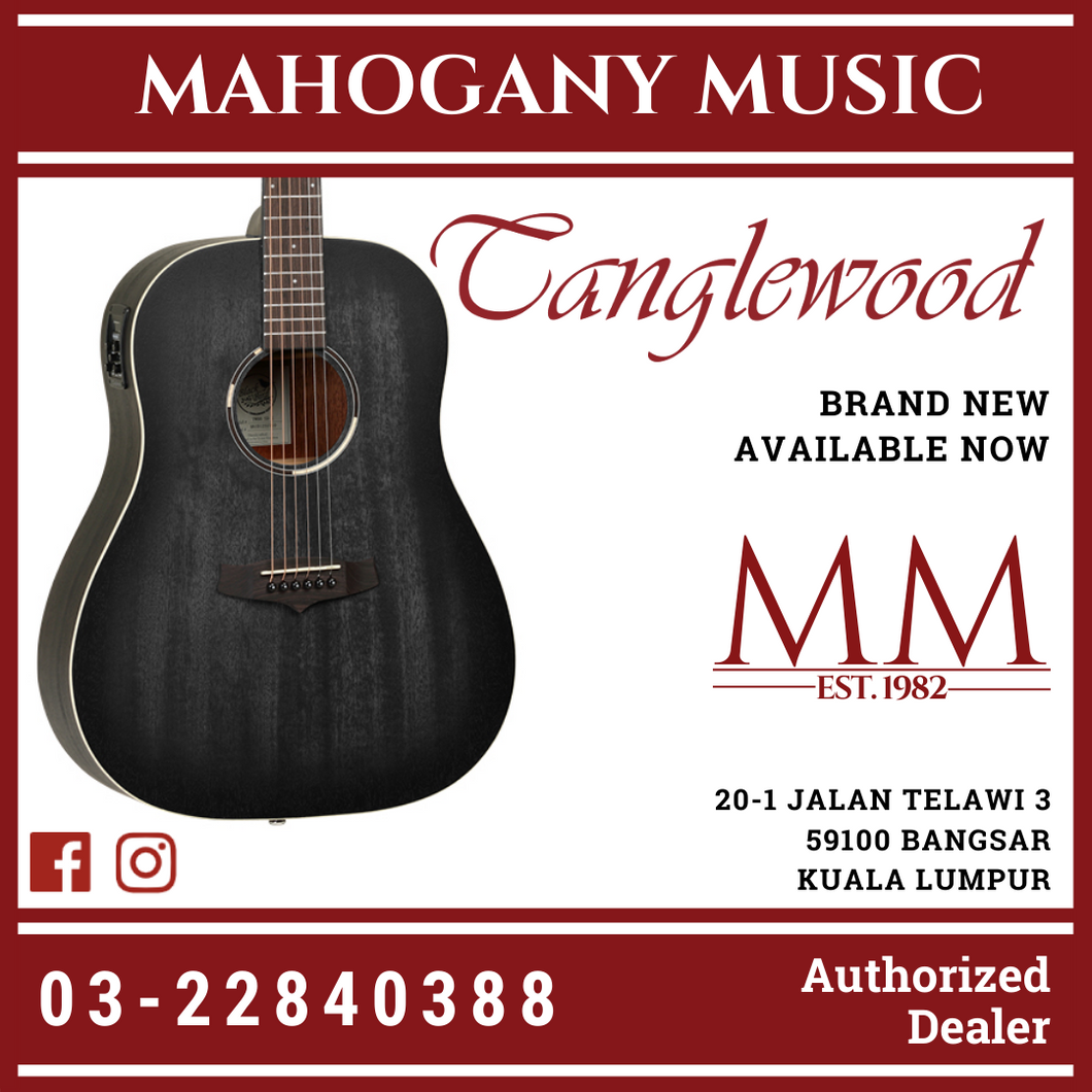 Tanglewood TWBB-SDE Slope Shoulder Dreadnought Selected Mahogany Acoustic Guitar
