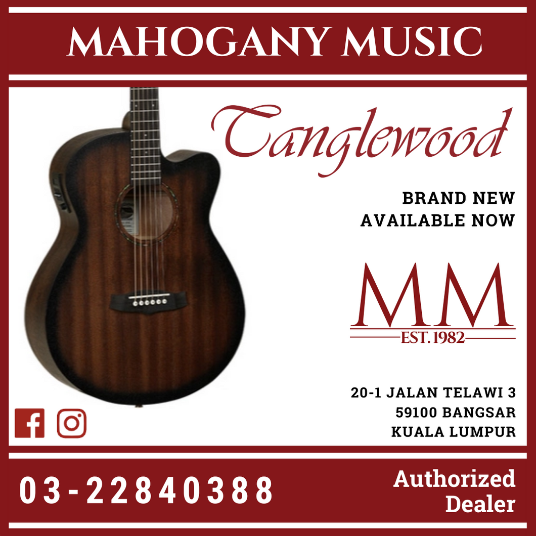 Tanglewood TWCR SFCE Super Folk Mahogany Acoustic Guitar Mahogany Music