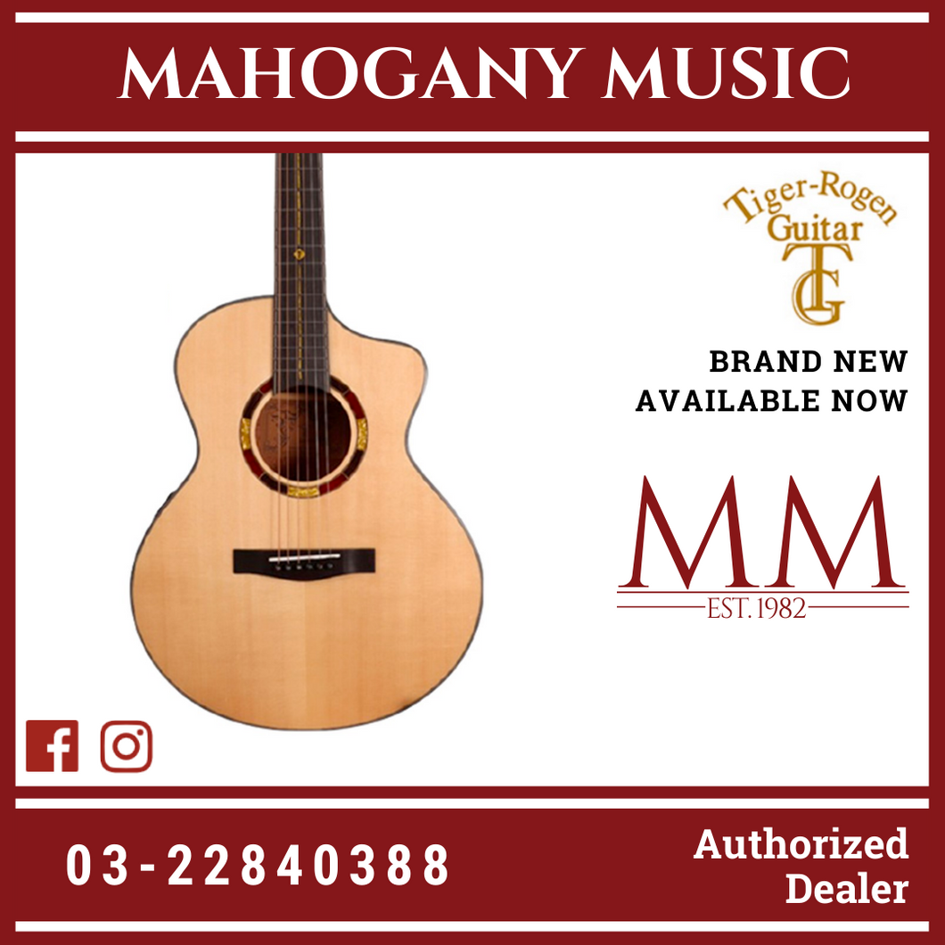 Tiger-Rogen Solid Sitka Spruce Top Traveler Size Acoustic Guitar Equipped With TG-S2 Turbo Panel- Mountain Road-Mini (36)