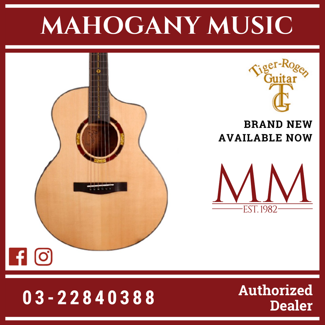 Tiger-Rogen Solid Sitka Spruce Top Traveler Size Acoustic Guitar Mountain Road-Mini (36_)