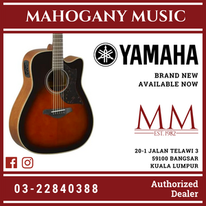 Yamaha A1M Dreadnought Cutaway Acoustic-Electric Guitar with Xvive U2 Wireless Guitar System - Tobacco Brown Sunburst