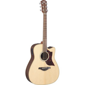 Yamaha A1R Dreadnought Cutaway Acoustic-Electric Guitar with Gator GC-DREAD Molded Case - Natural