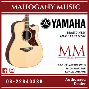 Yamaha A1R Dreadnought Cutaway Acoustic-Electric Guitar with Gator GC-DREAD Molded Case - Natural