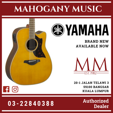 Yamaha A1R Dreadnought Cutaway Acoustic-Electric Guitar with Xvive U2 Wireless Guitar System - Natural