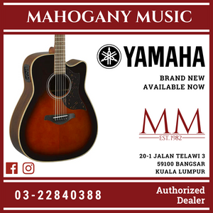 Yamaha A1R Dreadnought Cutaway Acoustic-Electric Guitar with Xvive U2 Wireless Guitar System - Tobacco Brown Sunburst