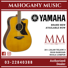 Yamaha A1R Dreadnought Cutaway Acoustic-Electric Guitar with Xvive U2 Wireless Guitar System - Vintage Natural