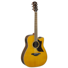 Yamaha A1R Dreadnought Cutaway Acoustic-Electric Guitar with Xvive U2 Wireless Guitar System - Vintage Natural