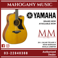 Yamaha A3M ARE Dreadnought Cutaway Acoustic-Electric Guitar with Hard Bag - Vintage Natural