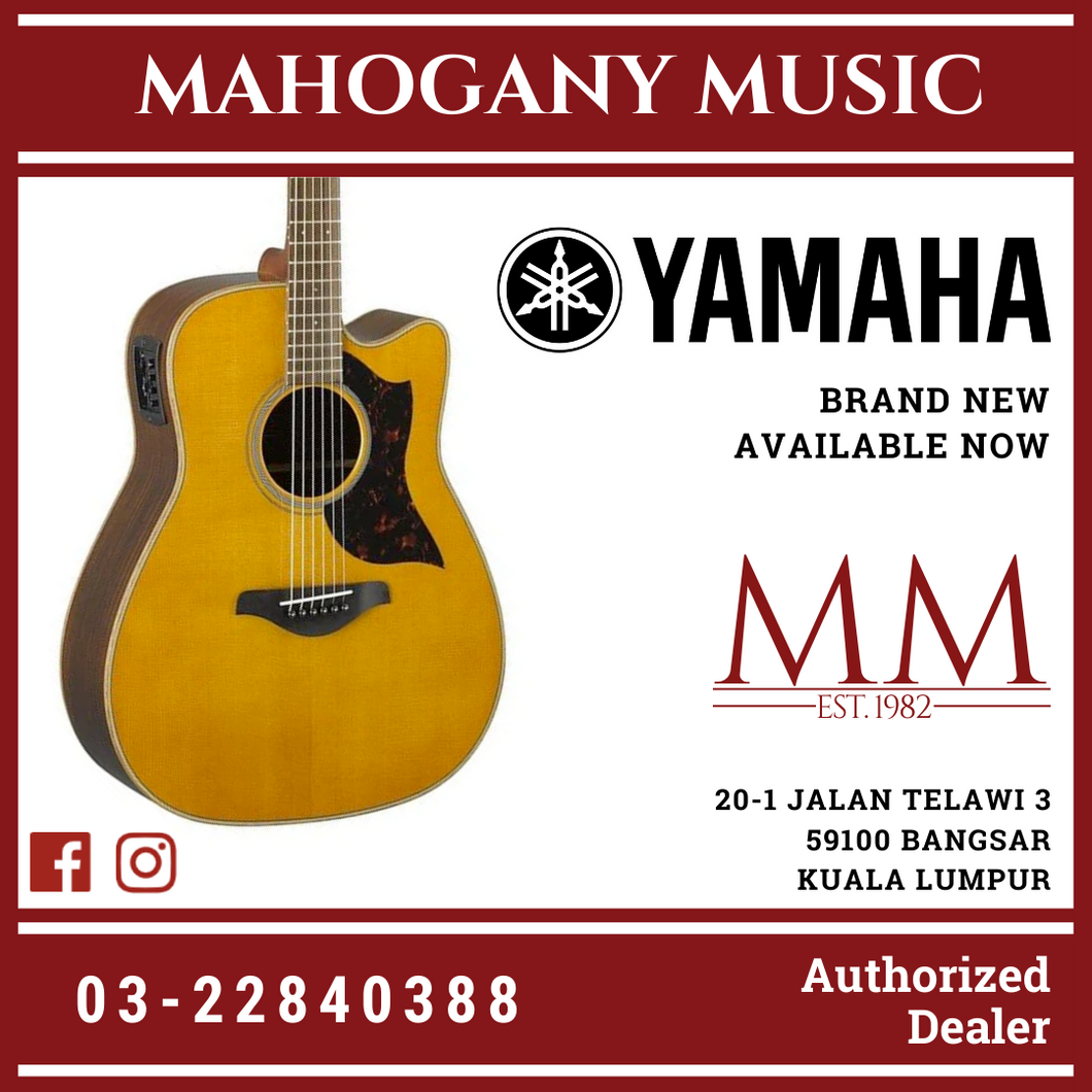 Yamaha AC3R ARE Concert Cutaway Acoustic-Electric Guitar with Xvive U2 Wireless Guitar System