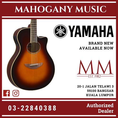 Yamaha APX600 Thin-line Cutaway Acoustic-Electric Guitar - Old Violin Sunburst