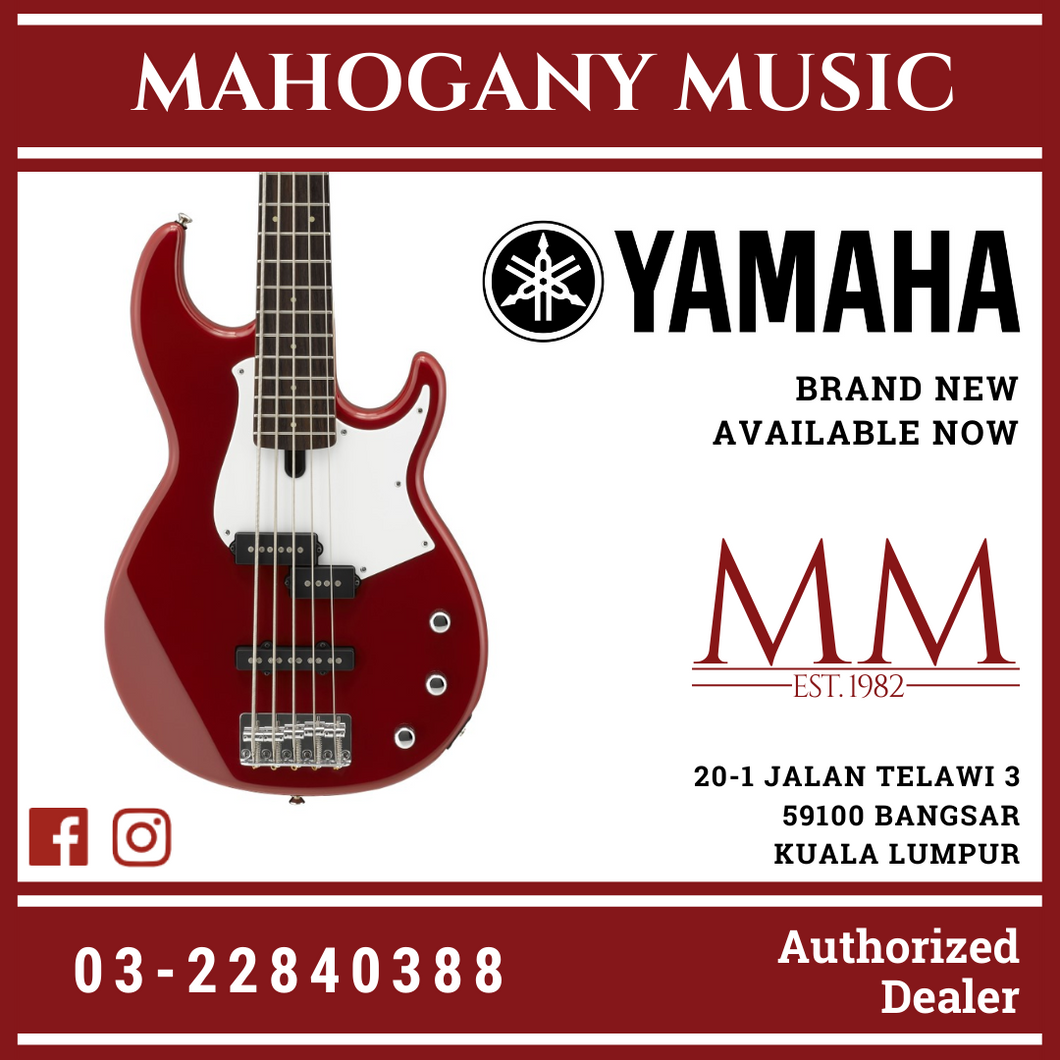 Yamaha BB235 5-string Electric Bass Guitar - Rasberry Red