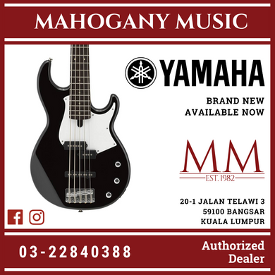 Yamaha BB235 5-string Electric Bass Guitar with Gator Gig Bag - Black