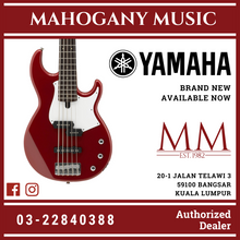 Yamaha BB235 5-string Electric Bass Guitar with Gator Gig Bag - Rasberry Red