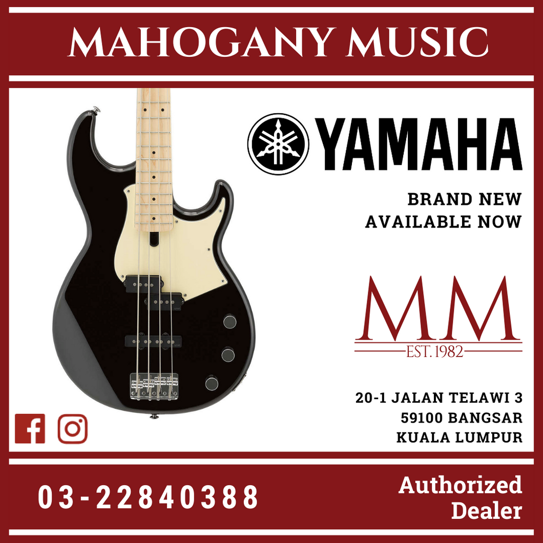 Yamaha BB434M 4-string Electric Bass Guitar Package - Black