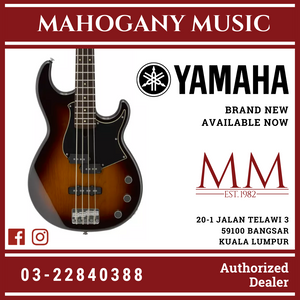 Yamaha BB434M 4-string Electric Bass Guitar Package - Tobacco Brown Sunburst