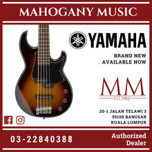 Yamaha BB435 5-string Electric Bass Guitar with Gator Guitar Hardcase - Tobacco Brown Sunburst