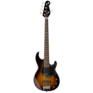 Yamaha BB435 5-string Electric Bass Guitar with Gator Guitar Hardcase - Tobacco Brown Sunburst