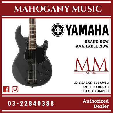 Yamaha BB734A 4-string Electric Bass Guitar with Gator Guitar Hardcase - Matte Translucent Black