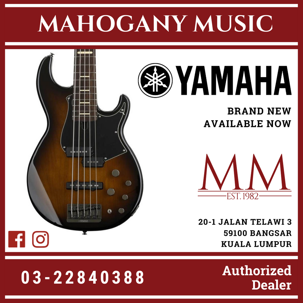 Yamaha BB735A 5-string Electric Bass Guitar - Dark Coffee Sunburst
