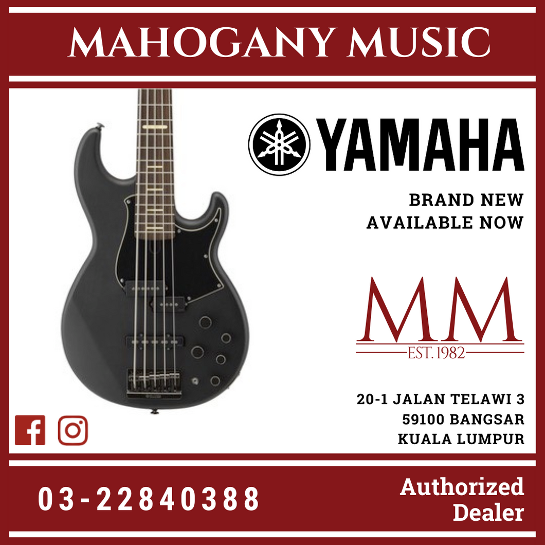 Yamaha BB735A 5-string Electric Bass Guitar - Matte Translucent Black