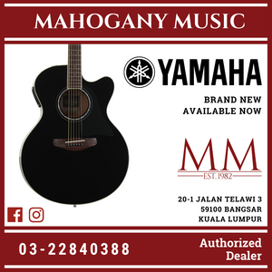 Yamaha CPX600 Medium Jumbo Cutaway Acoustic-Electric Guitar - Black