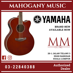 Yamaha CPX600 Medium Jumbo Cutaway Acoustic-Electric Guitar - Root Beer