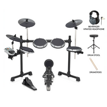 Yamaha Digital Drum DTX402K Electronic Drum Set with Behringer HPM1100 Headphone, Stool and Drumsticks