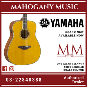 Yamaha FG-TA TransAcoustic Dreadnought Acoustic-Electric Guitar w/FREE Gator GB-4G Acoustic Guitar Bag - Vintage Tint