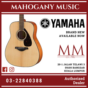 Yamaha FG800M Solid Spruce Top Acoustic Guitar Package - Natural